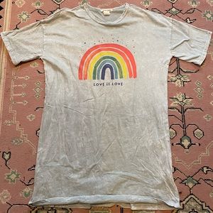 Caution to the Wind Dress/Tee Shirt-Medium